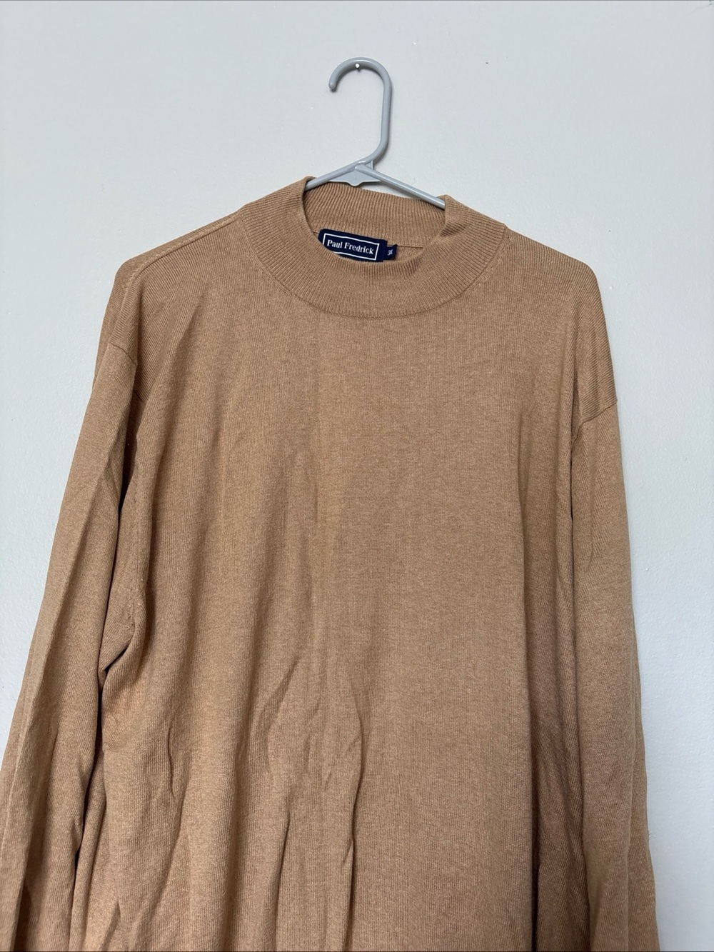 Paul Fredrick Men's Crewneck Sweater - Brown Tan